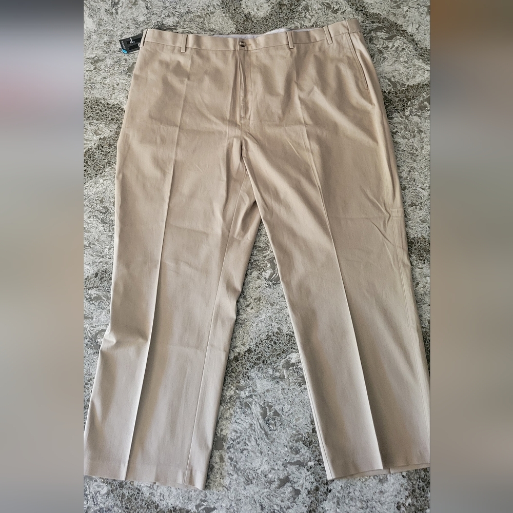 Savane Big & Tall Flat Front Chino Pants